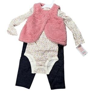 Just One You Baby Girls' Sherpa Top and Bottom Set - Size 24 Months - NWT